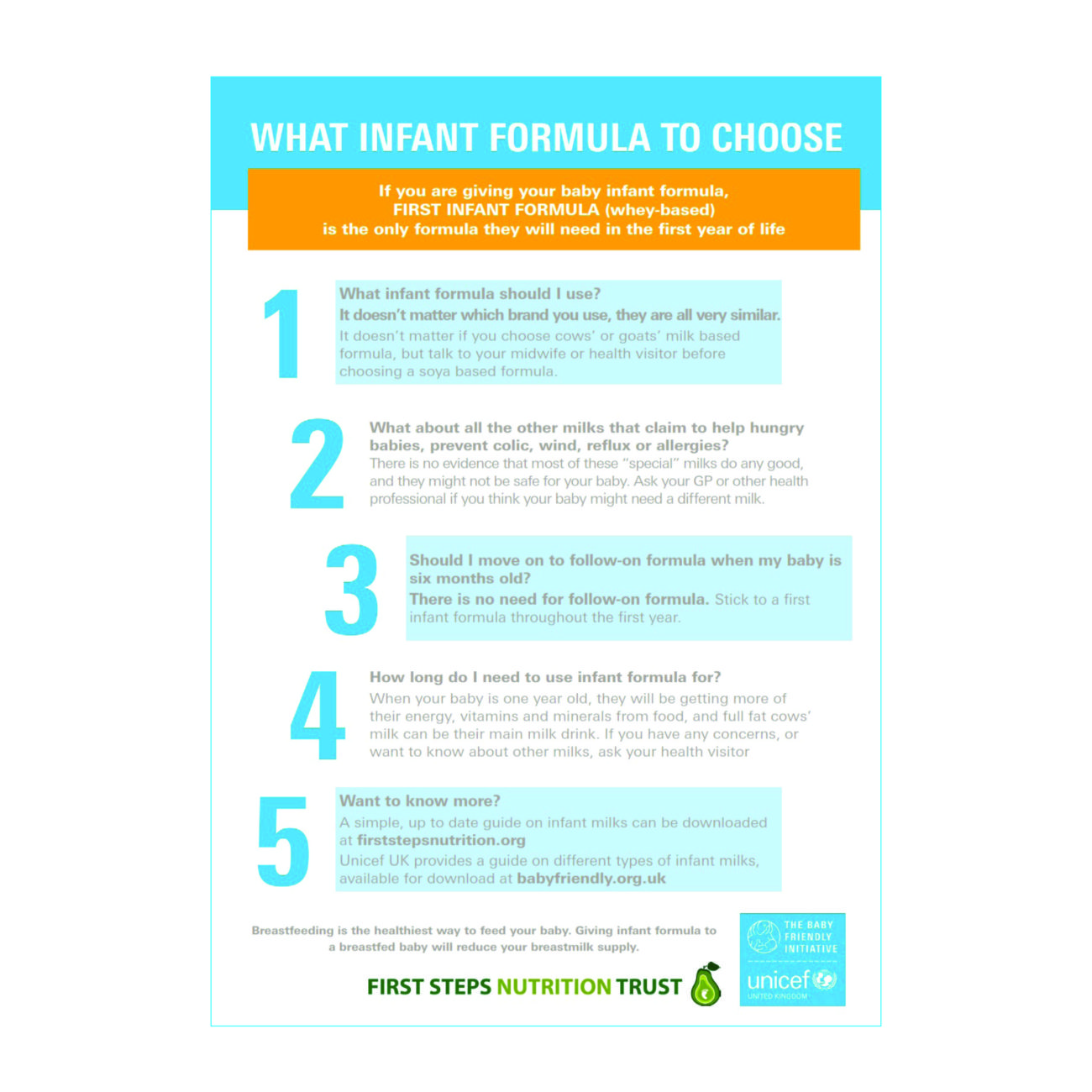 Infant formula and responsive bottle feeding - Baby Friendly