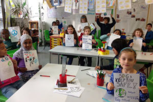 Torriano Primary Year 4 busy making posters to raise awareness of #UnicefOutright