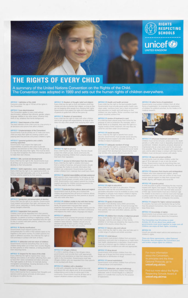 the rights of every child poster resized - Rights Respecting Schools Award