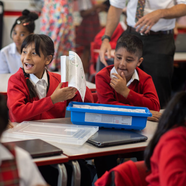 Pupils in class working on an activity