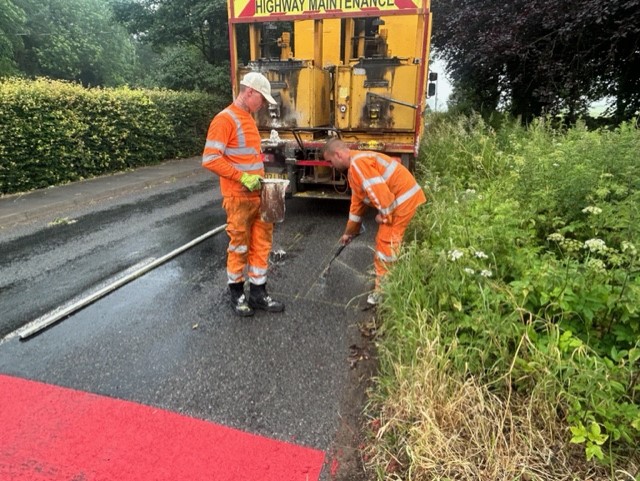 After six years of campaigning road safety measures are put in place around Duncow School.