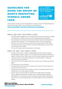 Silver Rights Respecting School RRSA logo guidelines Silver and Gold - Rights Respecting Schools Award