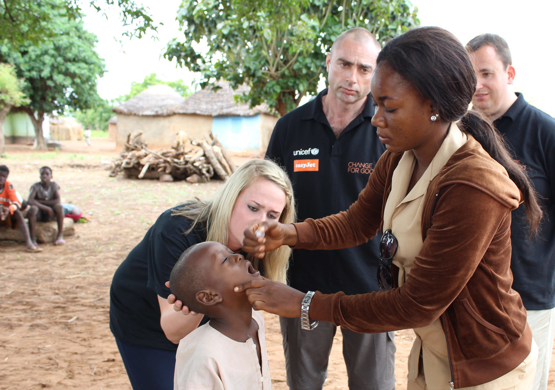 easyJet employeers learn about Unicef's life-saving work in Ghana. © Pank Sethi 2013