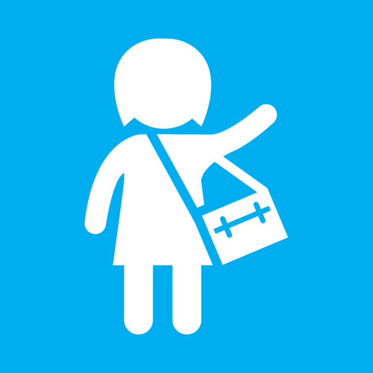 Graphic icon to represent girl's education