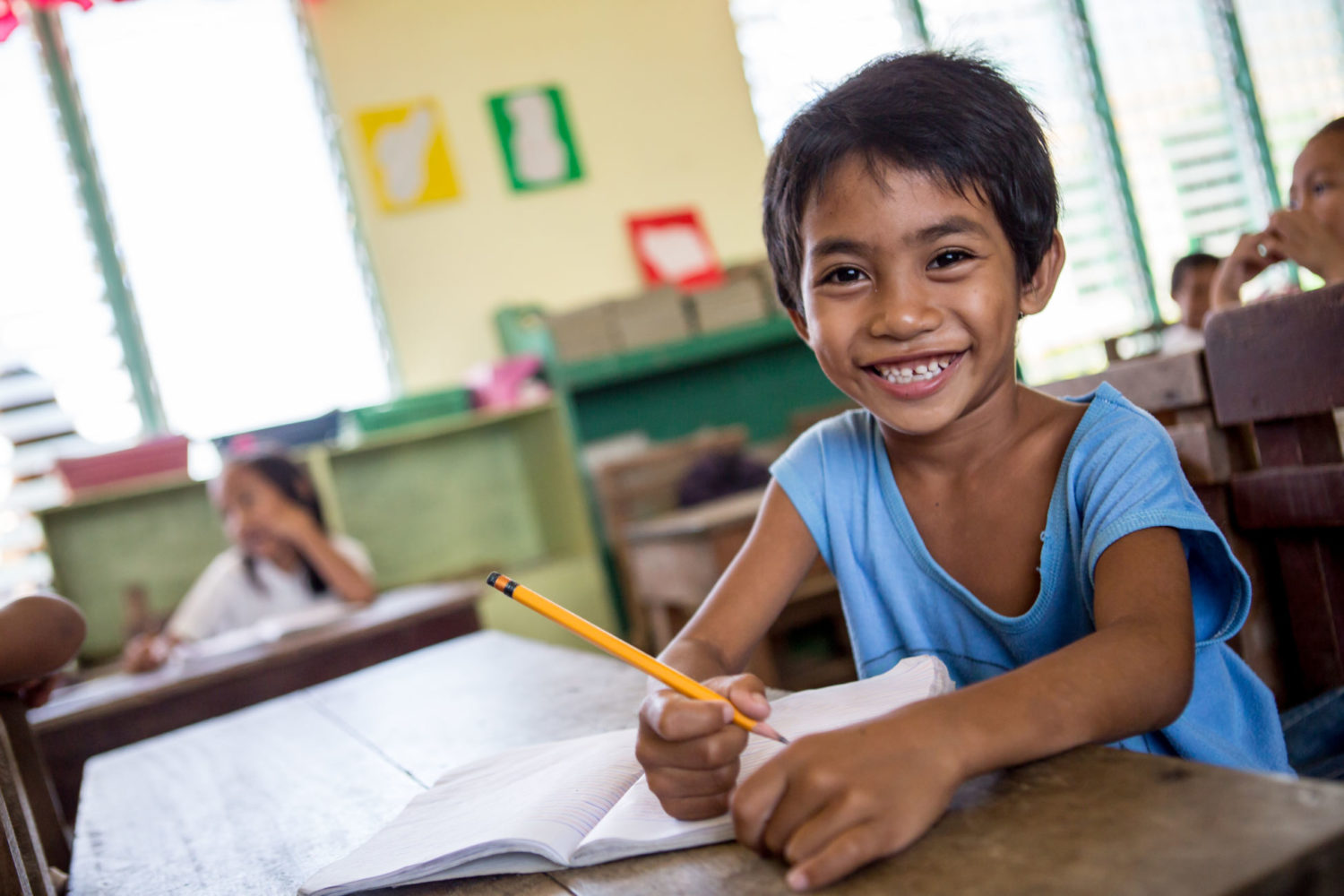 Francisco at a Unicef-supported school in the Phillipines. Unicef Gifts in Wills