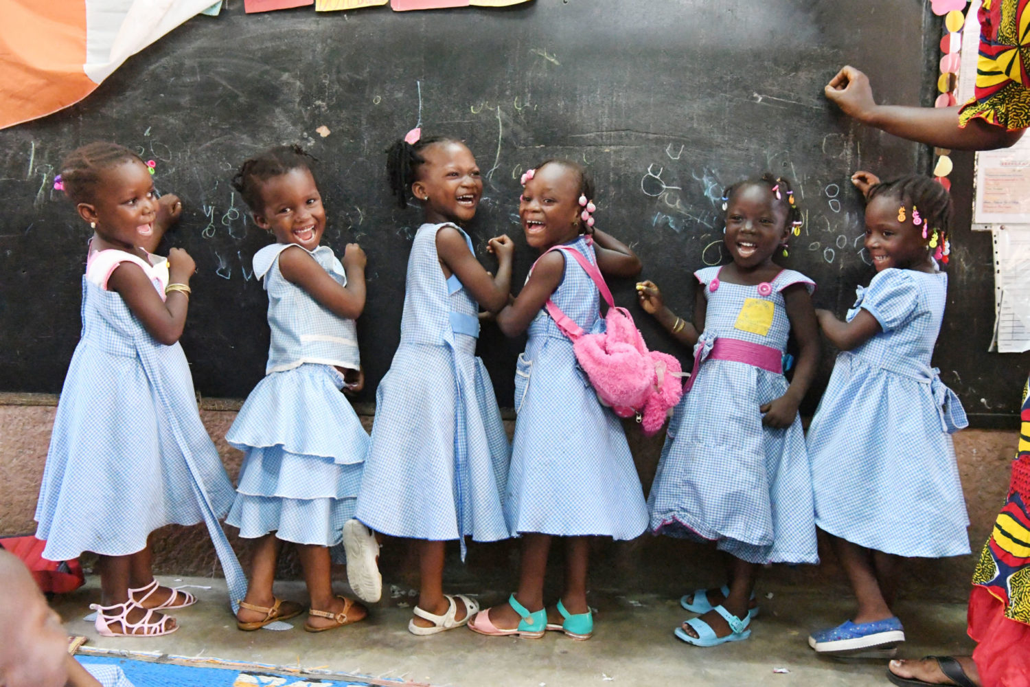 Children at a Unicef-supported preschool in Cote d'Ivoire. Gifts in Wills can help children access quality education.
