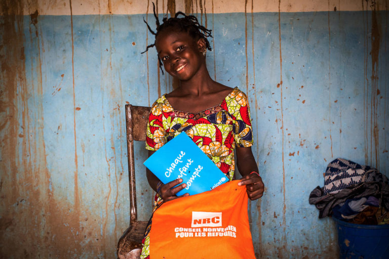 Girl in Mali is able to attend an emergency community learning centre in Mali