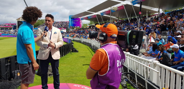 Levison Wood at the International Cricket Council World Cup