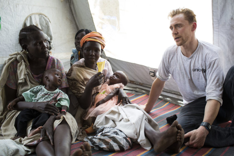 UNICEF UK Ambassador Tom Hiddleston meets mother Regina