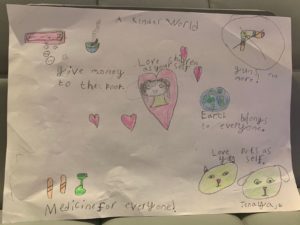 Reimagine a Kinder World by Jenaya, age 6