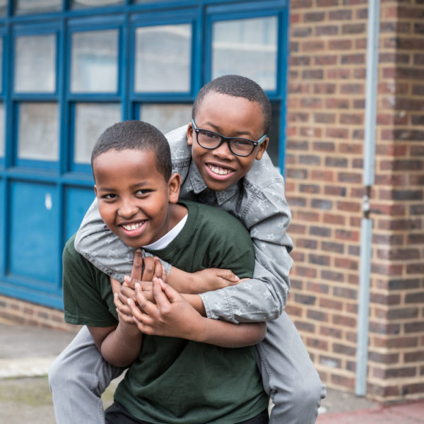 Two children in the UK