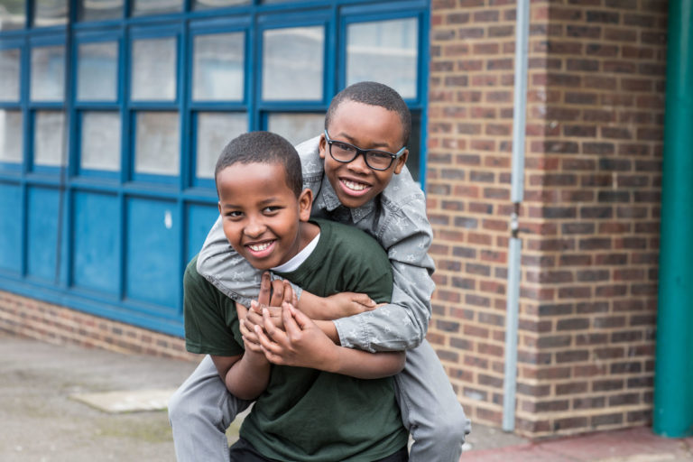 Two children in the UK