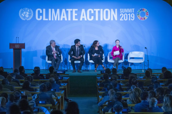 Climate Change for Action 2019 speaker panel with Greta Thunberg.