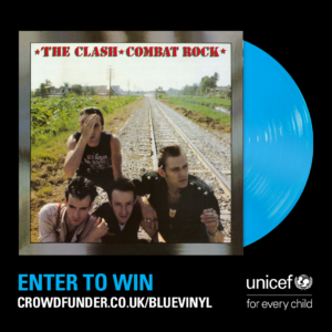 BLUE22_03_Blue Vinyl Social 1_1_ Clash Album cover for The Clash Combat Rock