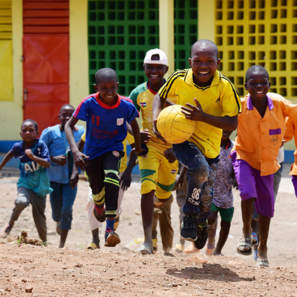 Children at the playground of the primary school of Gado Badzere, in the East of Cameroon.