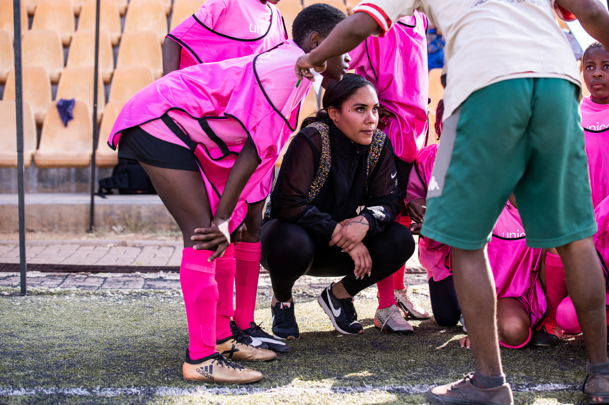 Alex at the 'Galz and Goals' project in Namibia