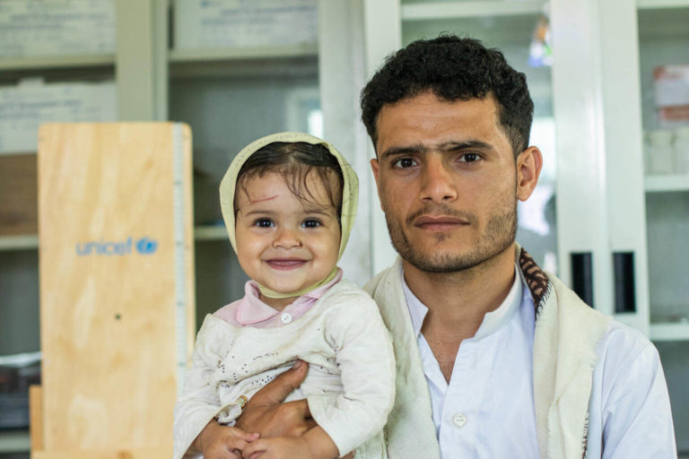 6 months old Somaia recovers from malnutrition after receiving health care at UNICEF led facilities in Yemen