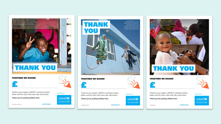 Use our posters to thank your supporters for helping you to raise money