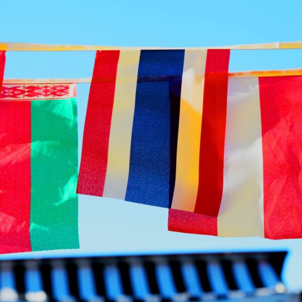 World flags on bunting
