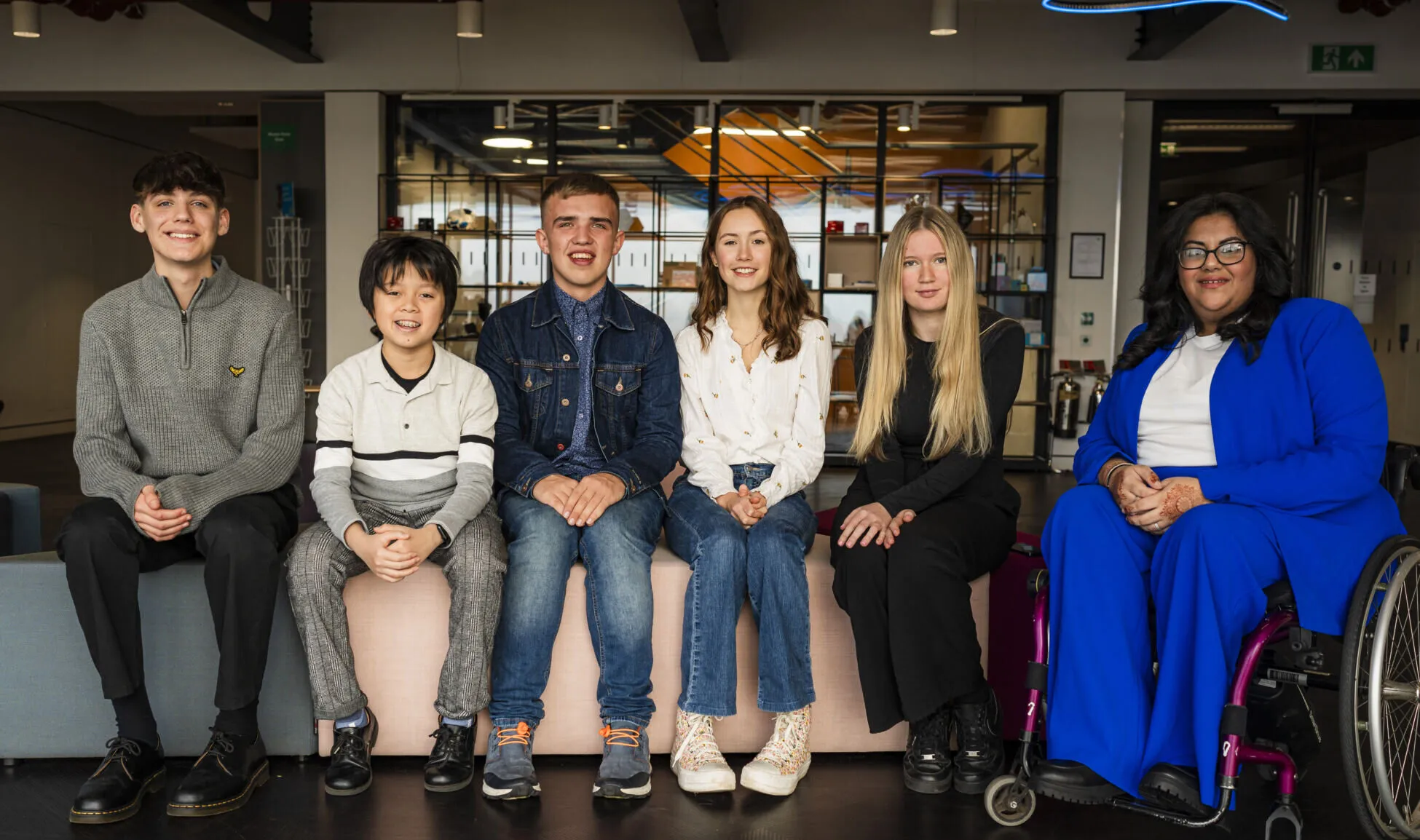Image of Young people posing for camera