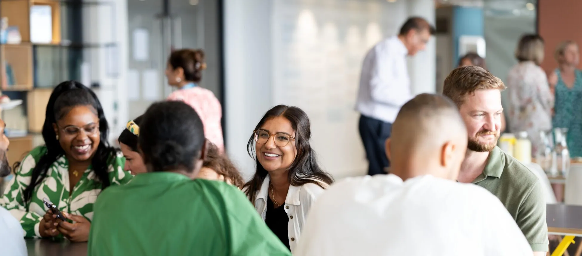 colleagues from UNICEF UK sitting down and talking